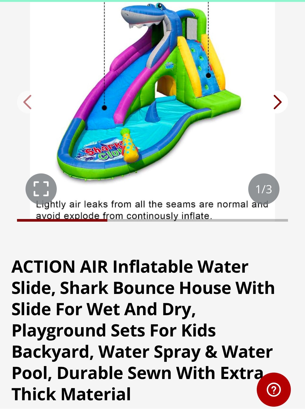 Inflatable Shark Bounce House/slide
