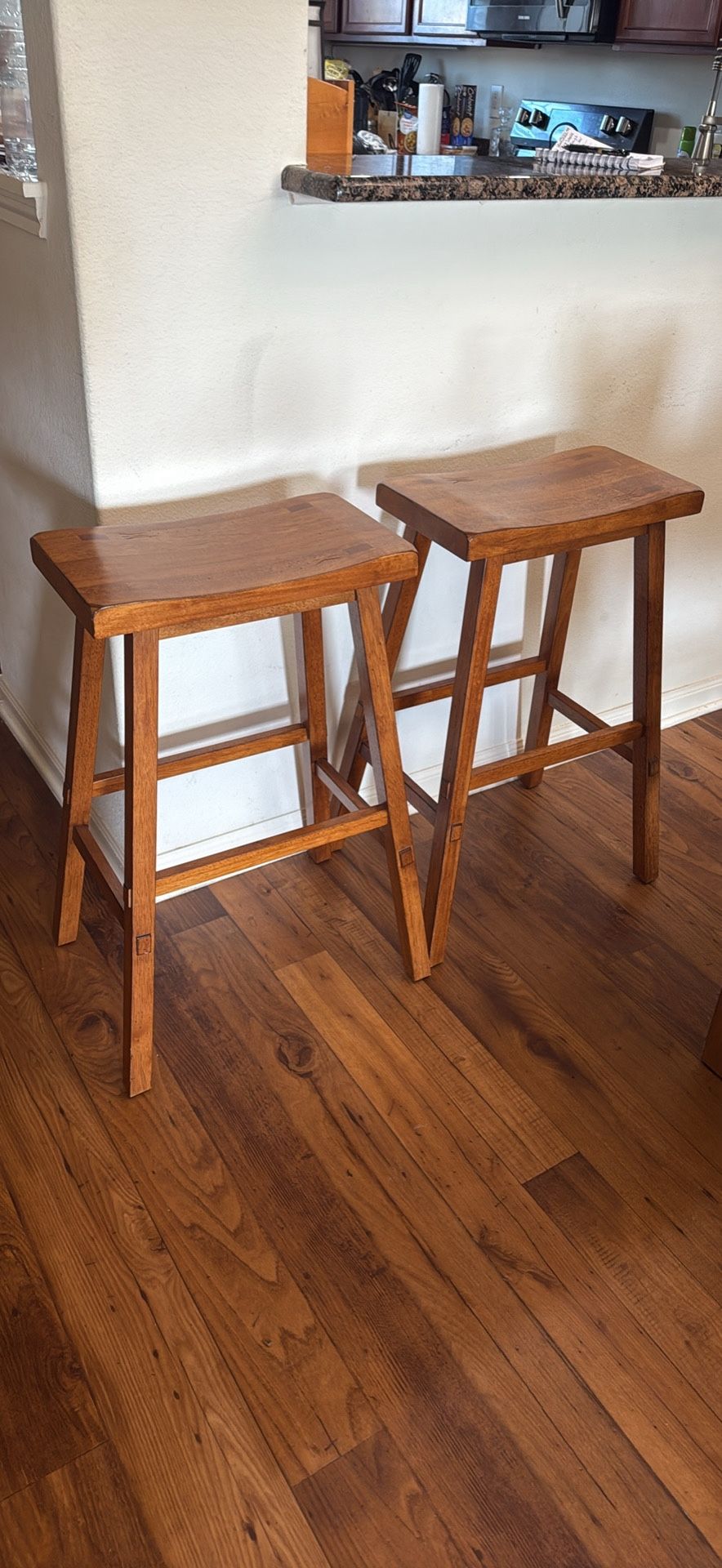 Set Up Two Saddle Seat, Stools