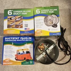 Duct Fans And Temp Switch