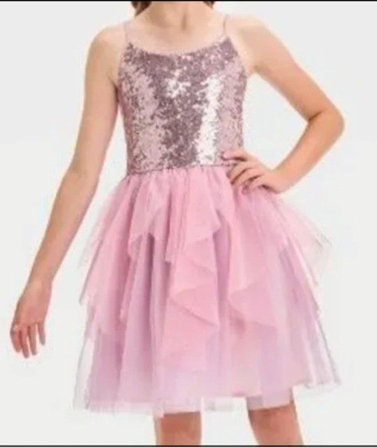 Cat & Jack Sequin & Tulle Dress Girls Size M(8)