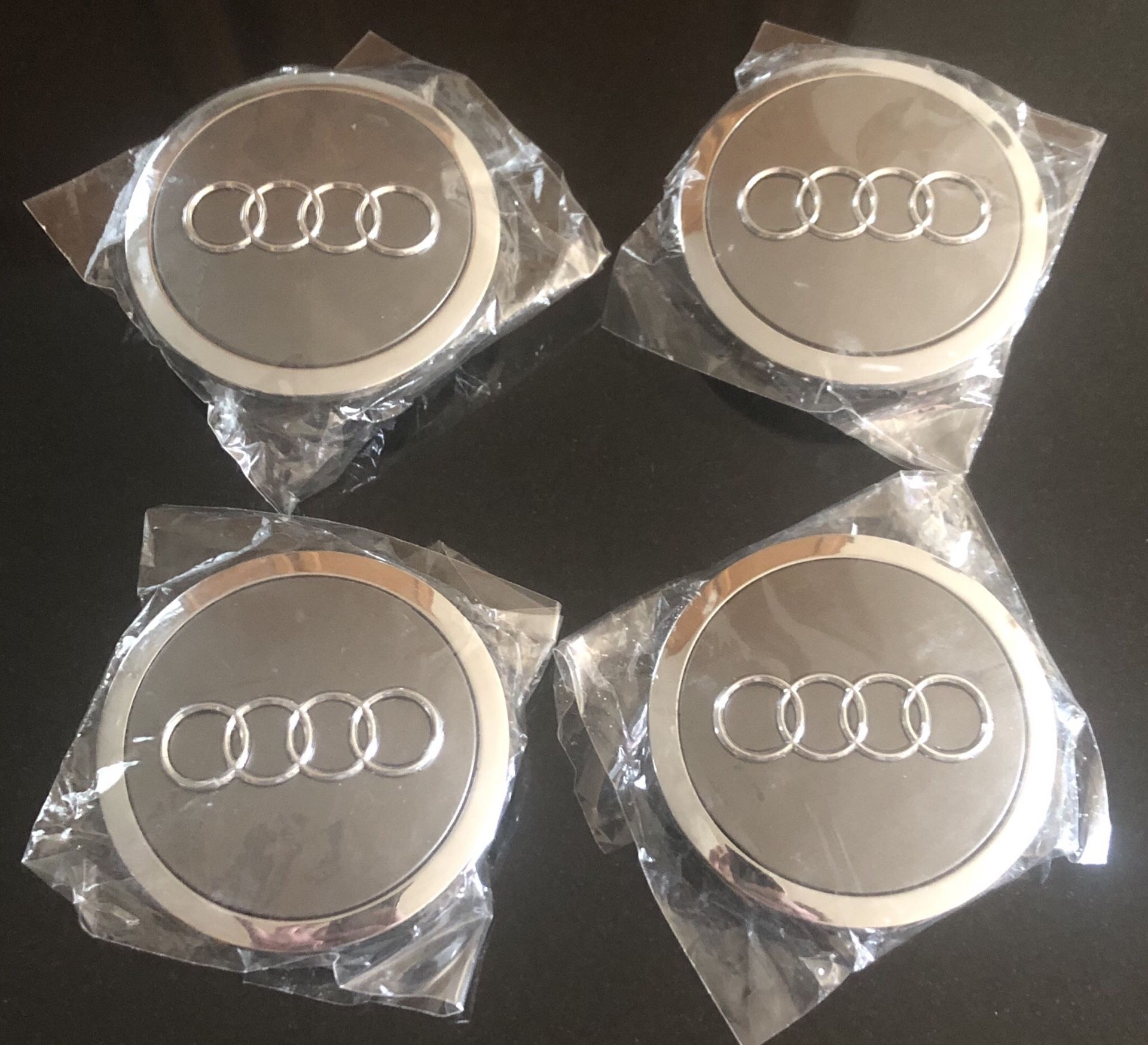 Audi S-Line OEM Wheel Center Caps Set (New)