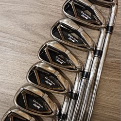Golf Clubs Right-Handed TaylorMade M4 Iron Set PW-4 Regular Flex R85 KBS MAX Tapered Steel EXCELLENT CONDITION