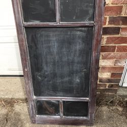 Vintage Window Painted Chalkboard 