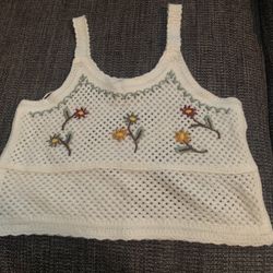 White With Flowers Shirt 