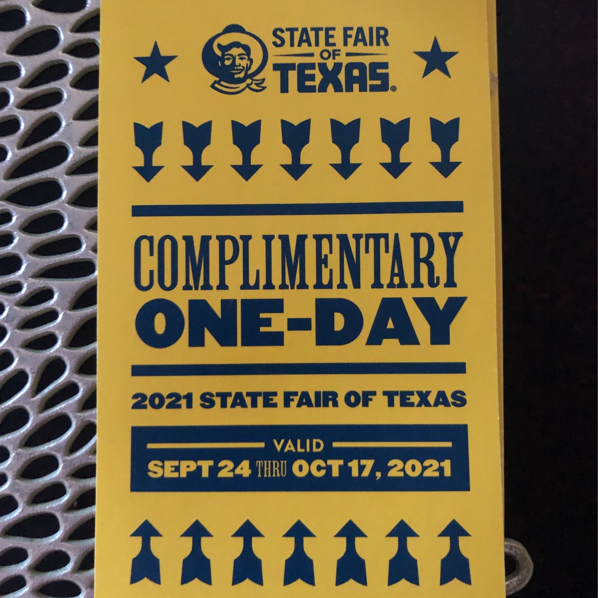 State Fair Of Texas Admission Ticket