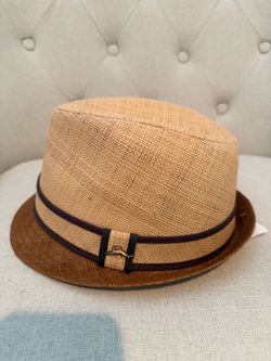Tommy Bahama Straw Fedora Hat with Band Detail