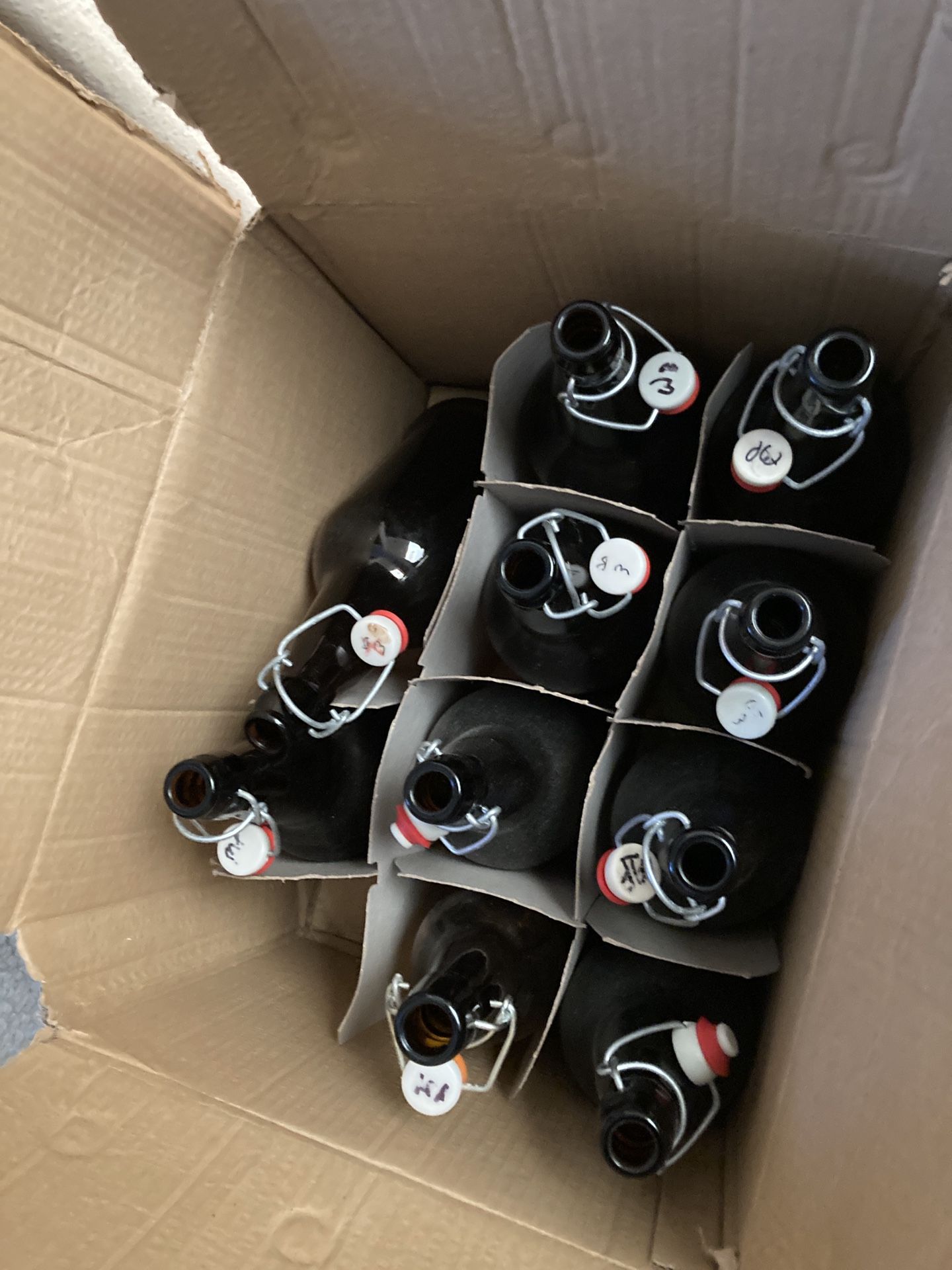 Home Brewing 750 ML Swing Top Brown Glass Bottles Set Of 10. 2 Sets Available.
