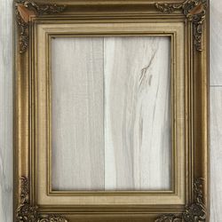 Vintage Ornate Gold Picture Frame w/ Floral Corners – Antique Style, Distressed