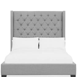 Grey frabic Queen sized bed frame