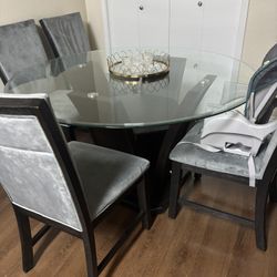 Glass Dining Table With Chairs
