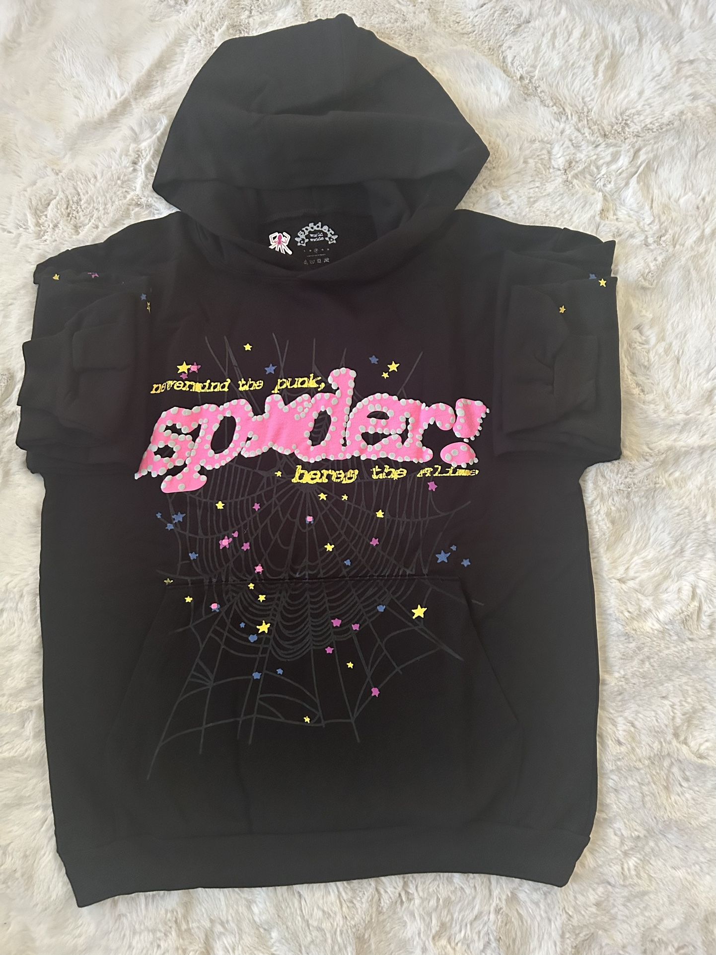 SP5DER Hoodie Black Pink V2