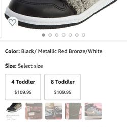 New Jordan 1 Size 9c Toddler