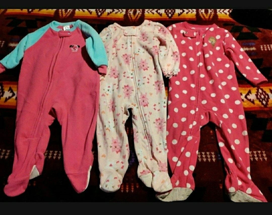 Baby Girl Pajamas , Size 12 Months, Good Condition, 14 Pajamas $25 Pick Up Only No Holds.