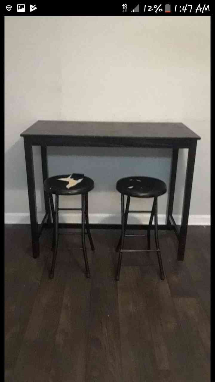 TABLE STOOLS are not included