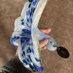 Large Stunning Hand Blown Glass Flower in Excellent Shape NWT