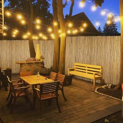 6Ft High x 8 Ft Long x 0.7In D Bamboo Screen, Natural Bamboo Fence Rolls, Eco-Friendly Bamboo Fencing for Outdoor Balcony Patio Garden Border Pool