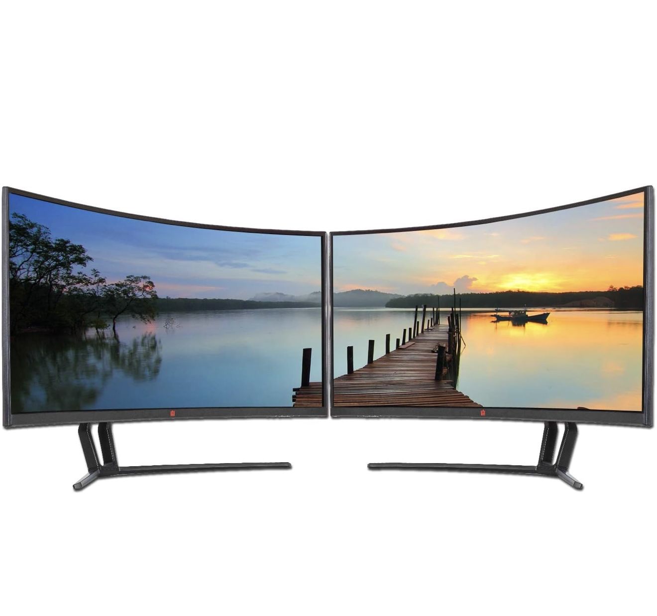 2 X 35-inch Curved Ultrawide LED Monitors