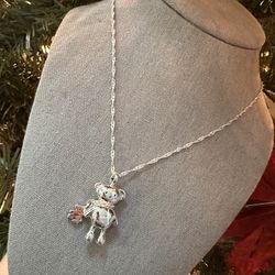Teddy Bear  925 Necklace 