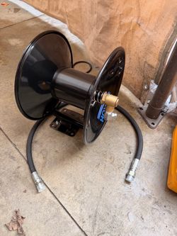 Hand crank pressure washer hose reel + jumper hose / 50 ‘
