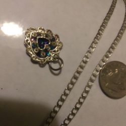 Stamped 925 18 Inch Chain Comes With Heart Charm