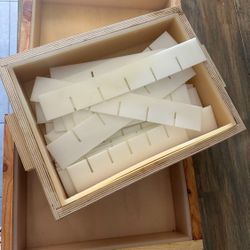 Soap Mold Box W/ Silicone Insert And Dividers X3