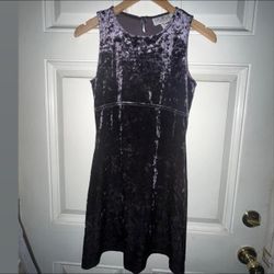 Vtg Velvet Dark Purple Mini Dress :) 