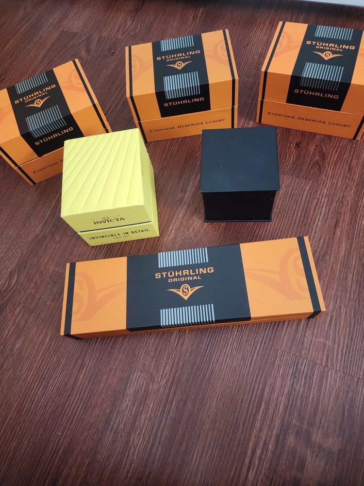 6 Empty Watch Boxes