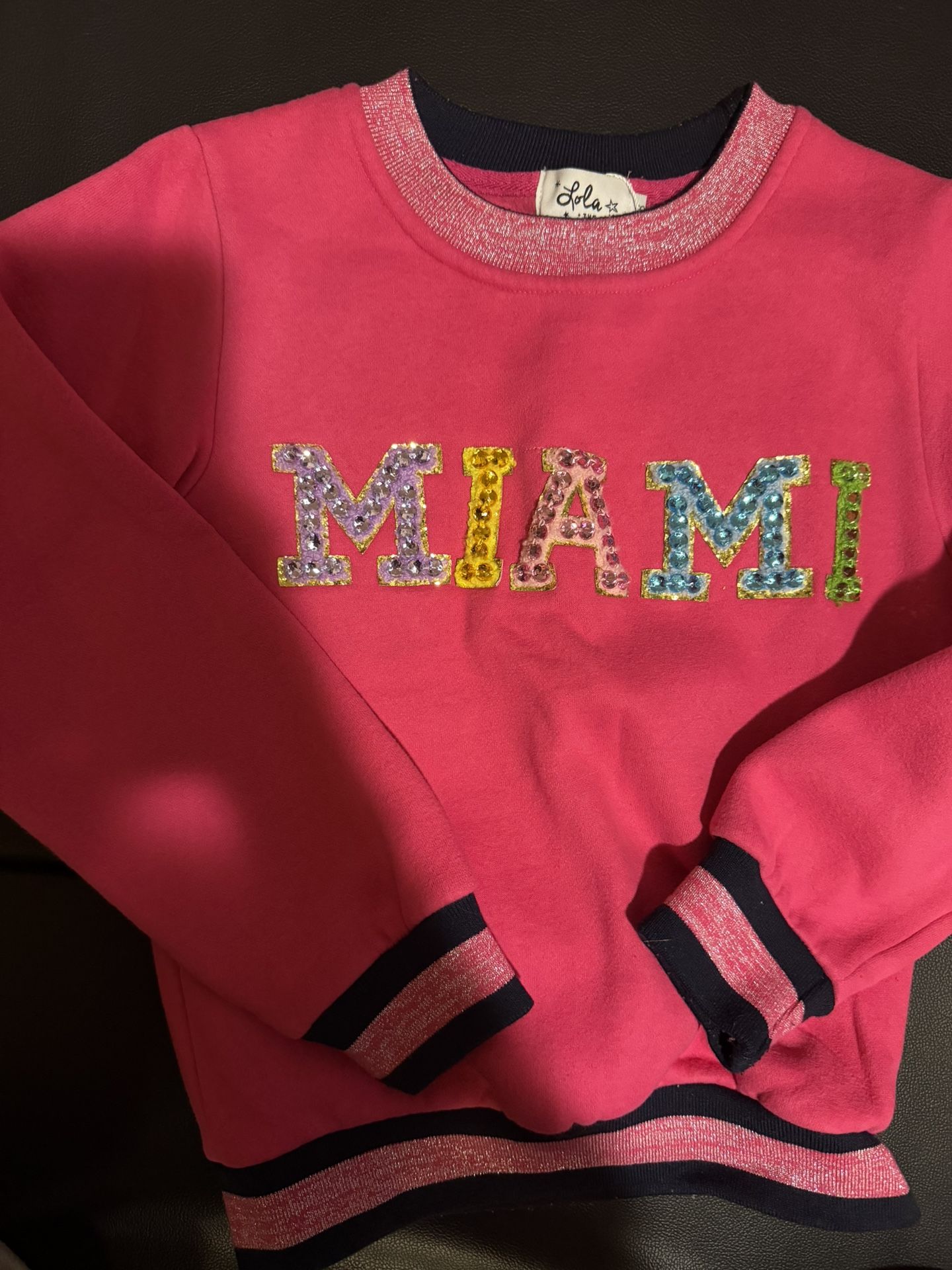 Lola And The Boys Sweatshirt For Girl “Miami” Size 8