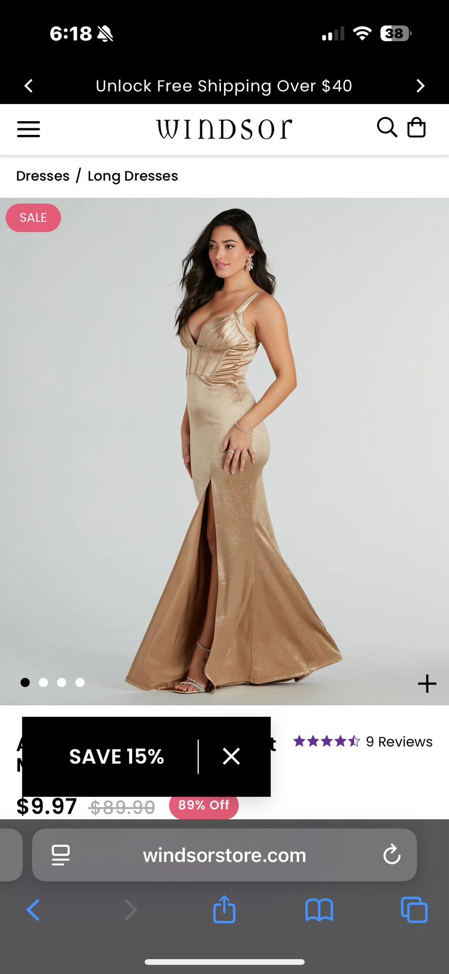 Beautiful New Gold Dress