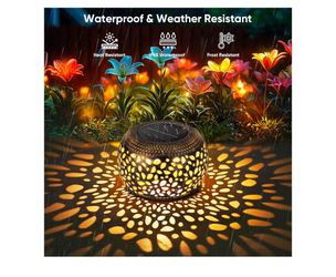 Solar Lanterns Waterproof Outdoor Decor: 2 Pack