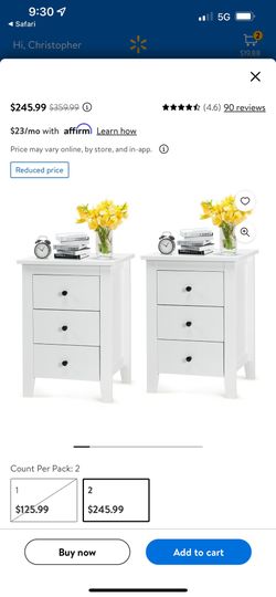 Two White Night Stands 
