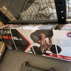 CAP 100 Lb Vinyl Weight Set 