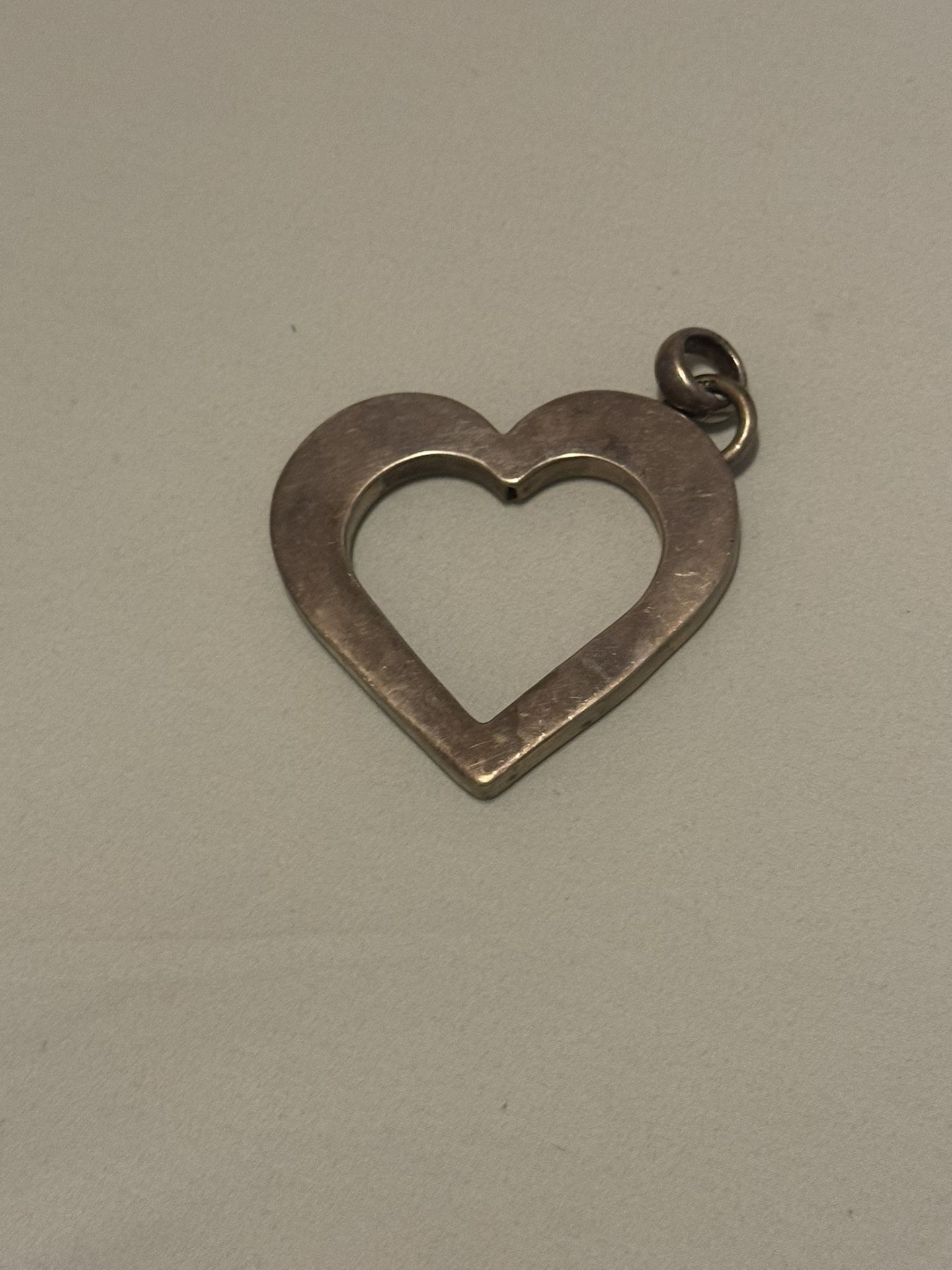 Heavy Sterling Silver Heart Pendant – 46 Grams
