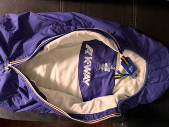 Purple K-Way purple fleece-lined stroller bag / footmuff