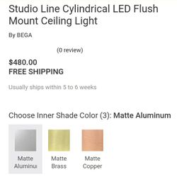 Studio Line Cylindrical Led Flush Mount Ceiling Light