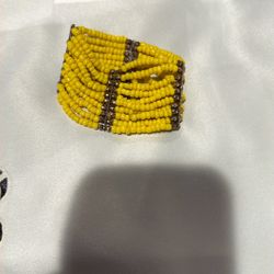 glass bead roll stretch bracelet, featuring a chunky multi-strand design with A Gold Tone Beaded On Metal Silver Spring Flex, $10