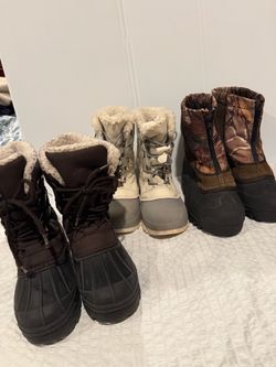 3 Pairs Winter Snow Boots Bundle
