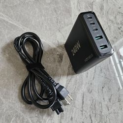 240W USB C and USB A charger. 5 ports.