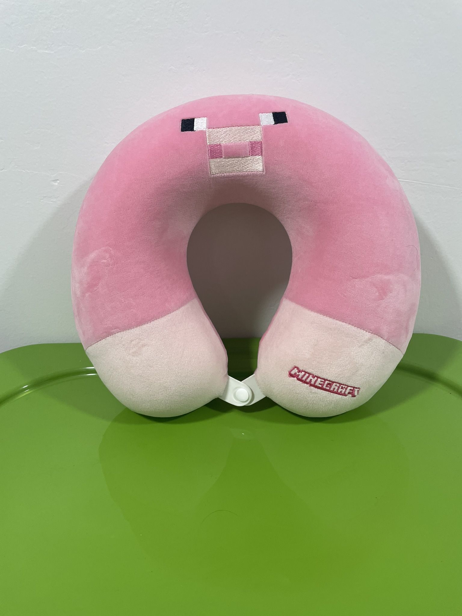 Minecraft x Miniso Super Soft Pink Pig Travel Neck Pillow for Sale in ...