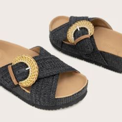 Gentle Souls Women's Louisa Buckled Slide Sandals Size 7 New 