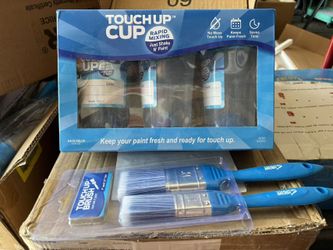 Cup | Three Bob Pack - Just Shake N'                             Paint!  Brushes | Two Pack - Comfort Grip Paintbrush Set