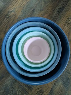 5 nesting bowls mixing bowls dishwasher safe microwave safe BPA free