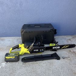 RYOBI 40V HP Brushless 20 in. Battery Chainsaw with 8.0 Ah Battery and Charger