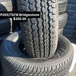 P265/70/16 Bridgestone Semi New All Four 98 % TREAD LIFE | ❗Ask For Availability / Pregunta Por Disponibilidad ❗|