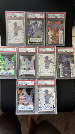 Roch Cholowsky Leaf Metal & Trinity PSA Graded Autographed Baseball Cards