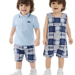 NWT baby boy 100% cotton 3pcs outfit set size 24M