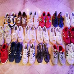 18 Pairs of Men's Adidas Shoes - Size 12 - Excellent Condition