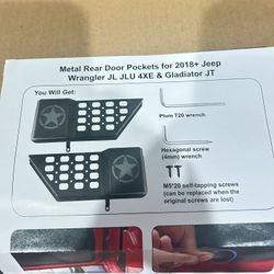 Rear Door Pockets For 2018 Jeep