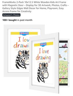 Frame Works 2 Pack White Kids Art Frames