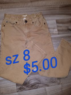 Cat & Jack. boys Tan Khaki/ denim pants size 8